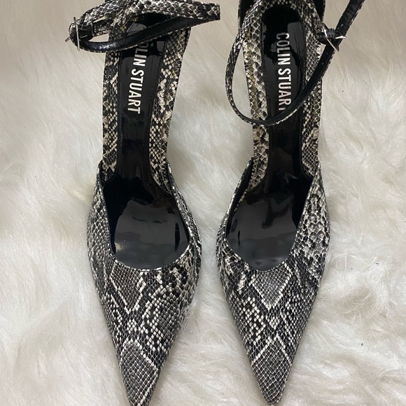 Colin Stuart Shoes - Ankle Strap Pumps Animal Print